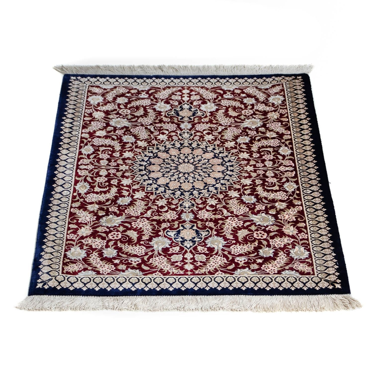 Tappeto Persero - Ghom - 85 x 58 cm - blu scuro