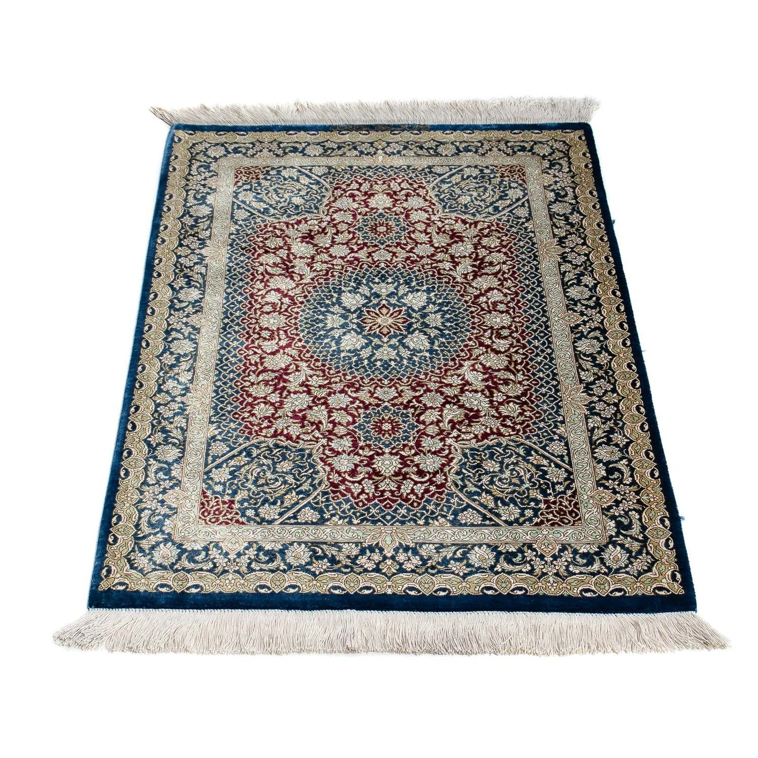 Tappeto Persero - Ghom - 92 x 61 cm - blu scuro