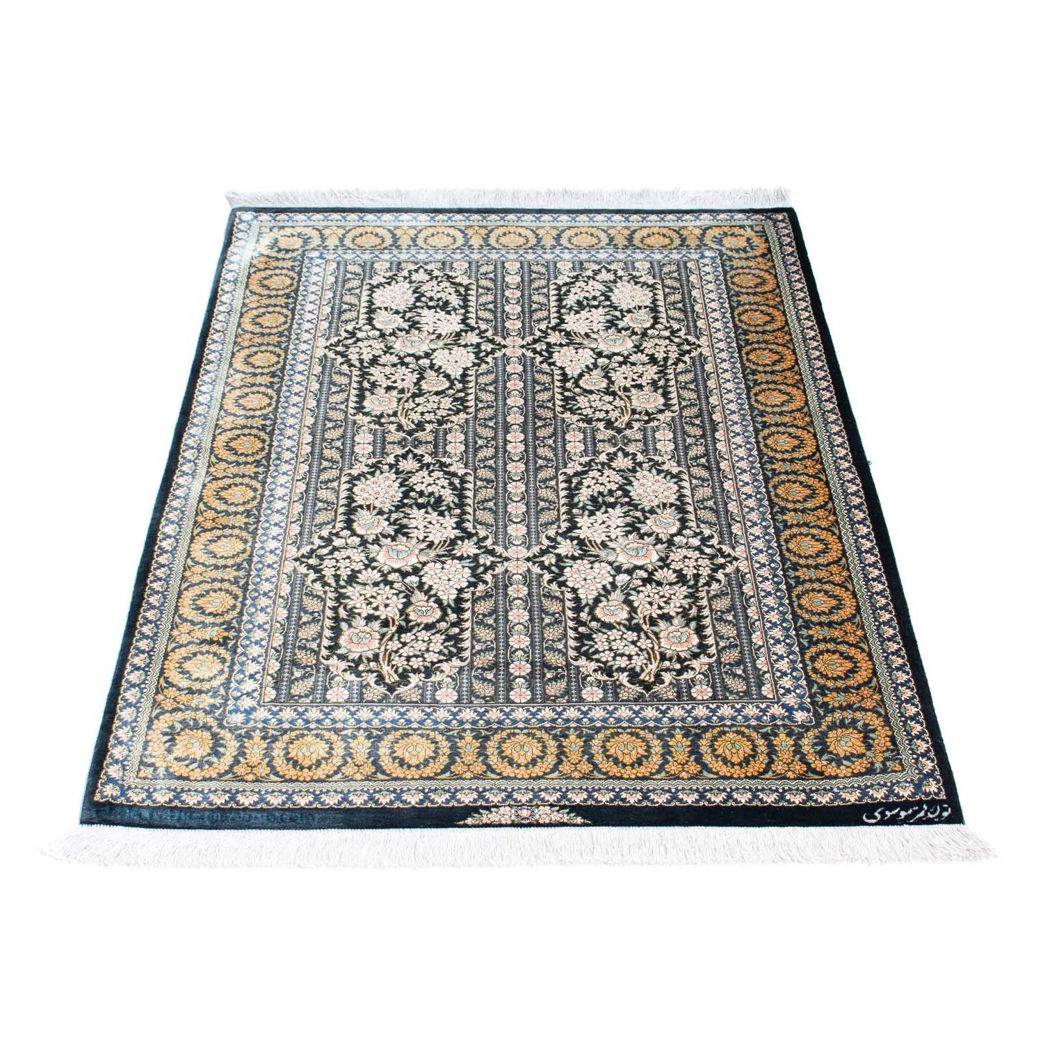 Tappeto Persero - Ghom - 118 x 80 cm - blu scuro