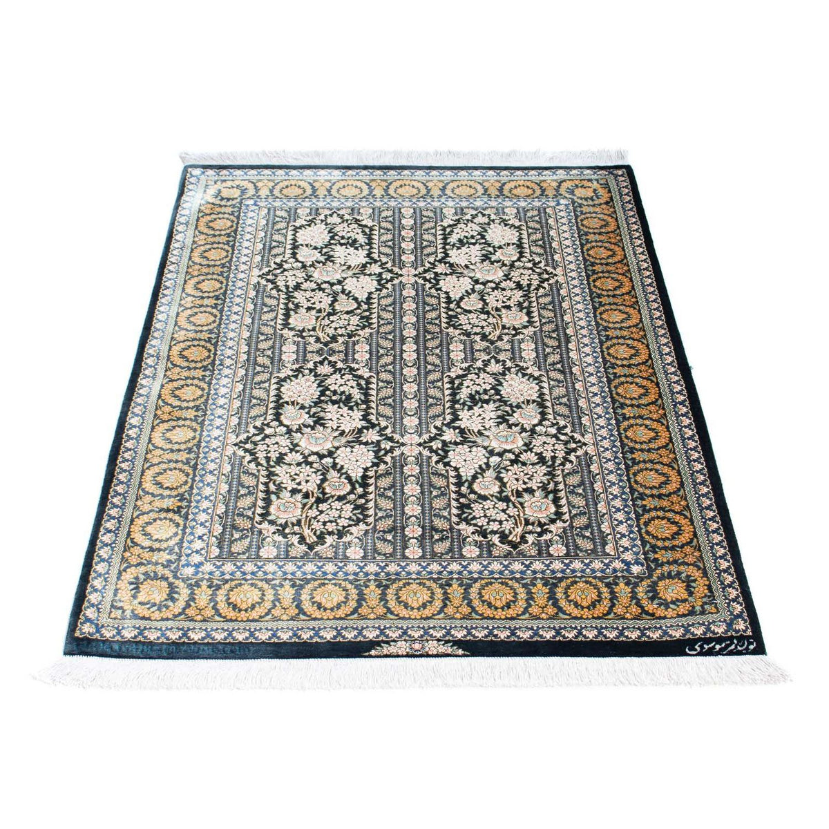 Tappeto Persero - Ghom - 118 x 80 cm - blu scuro