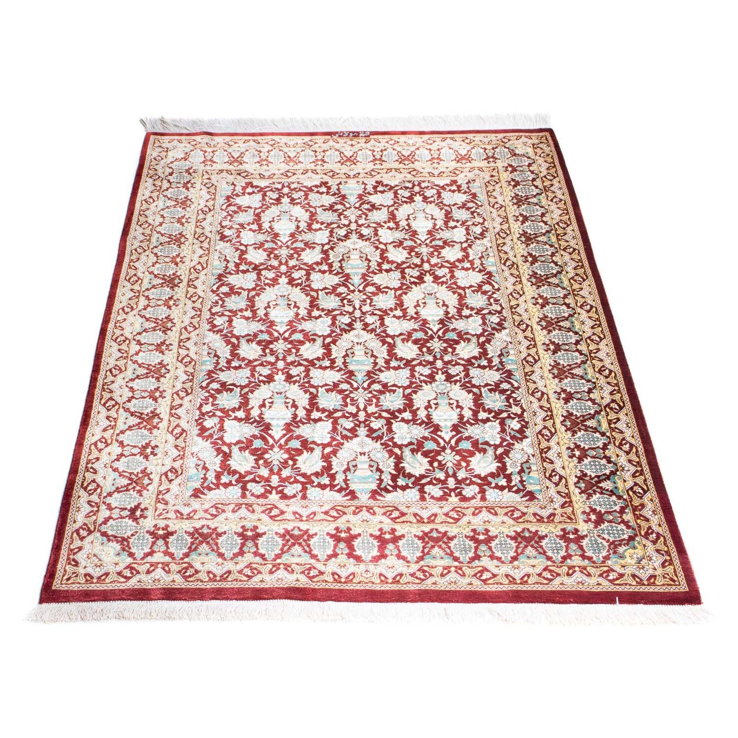 Tappeto Persero - Ghom - 119 x 76 cm - rosso scuro
