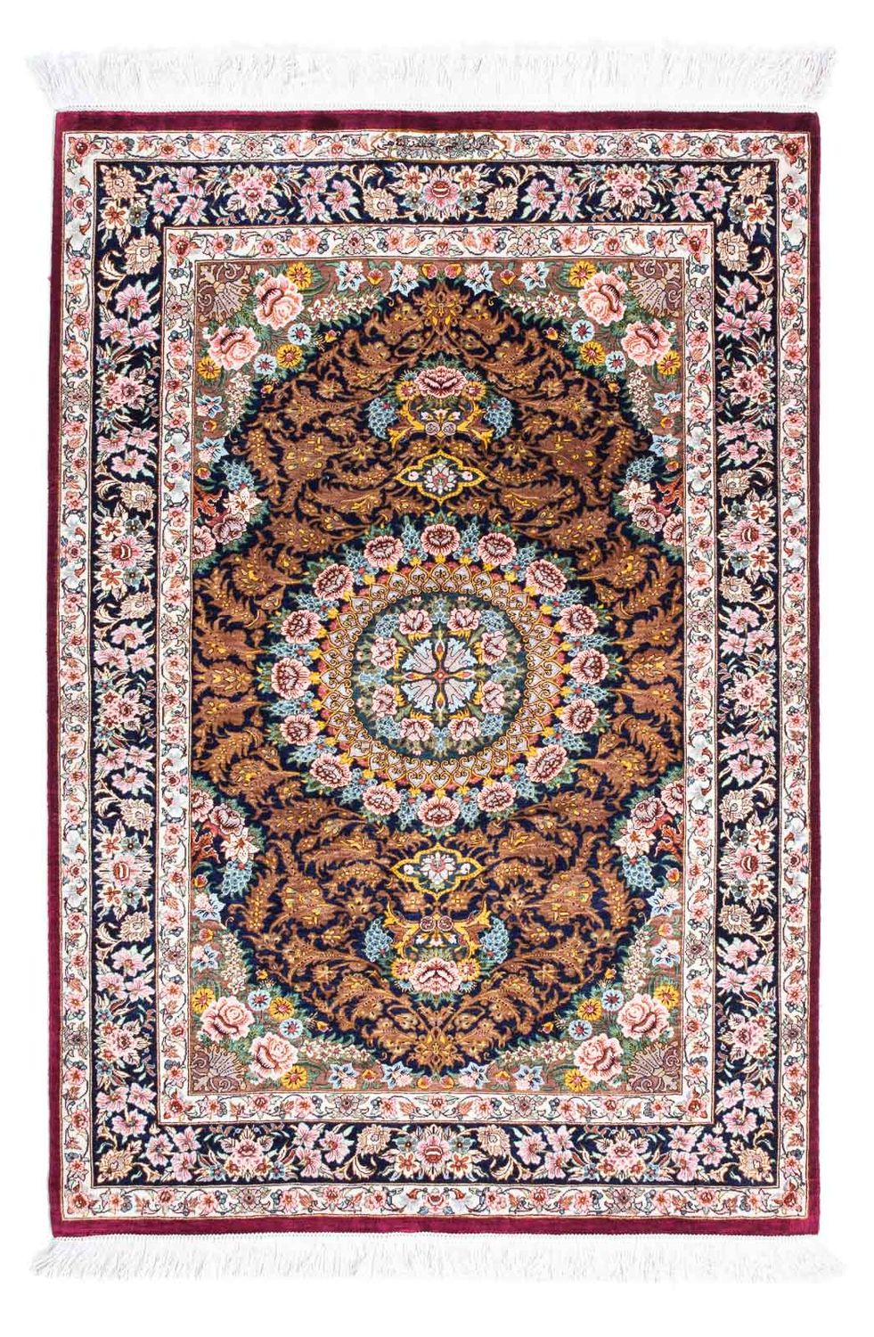Tappeto Persero - Ghom - 119 x 79 cm - rosso scuro
