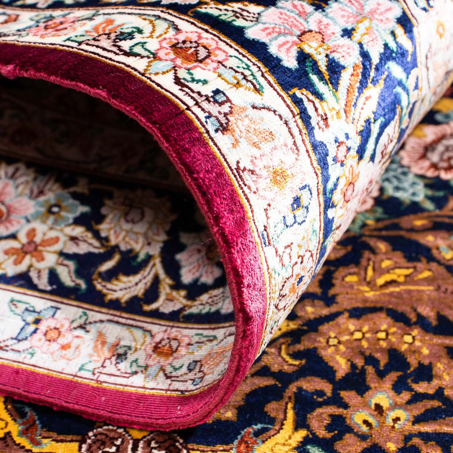 Tappeto Persero - Ghom - 119 x 79 cm - rosso scuro