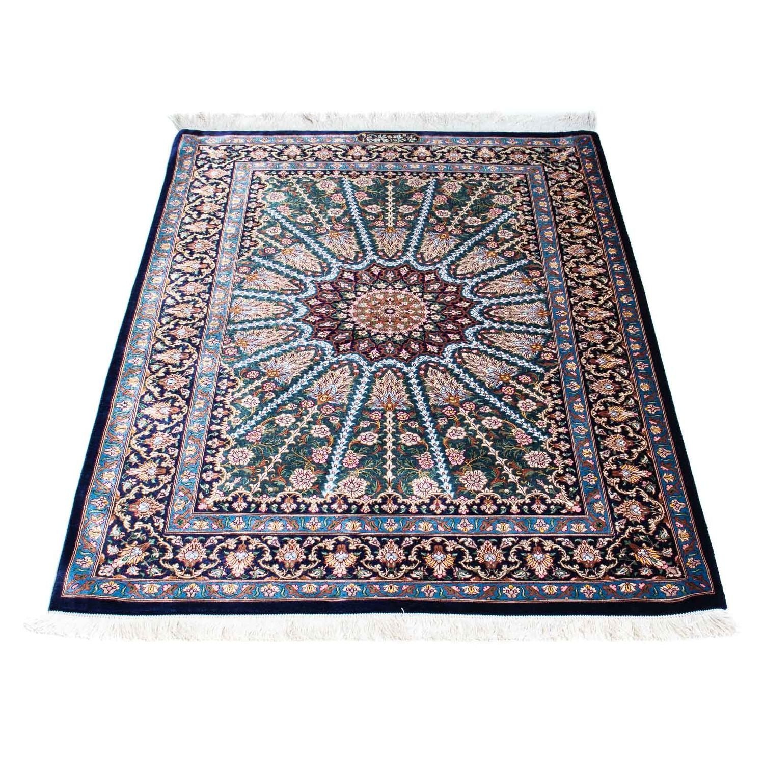 Tappeto Persero - Ghom - 121 x 81 cm - blu scuro