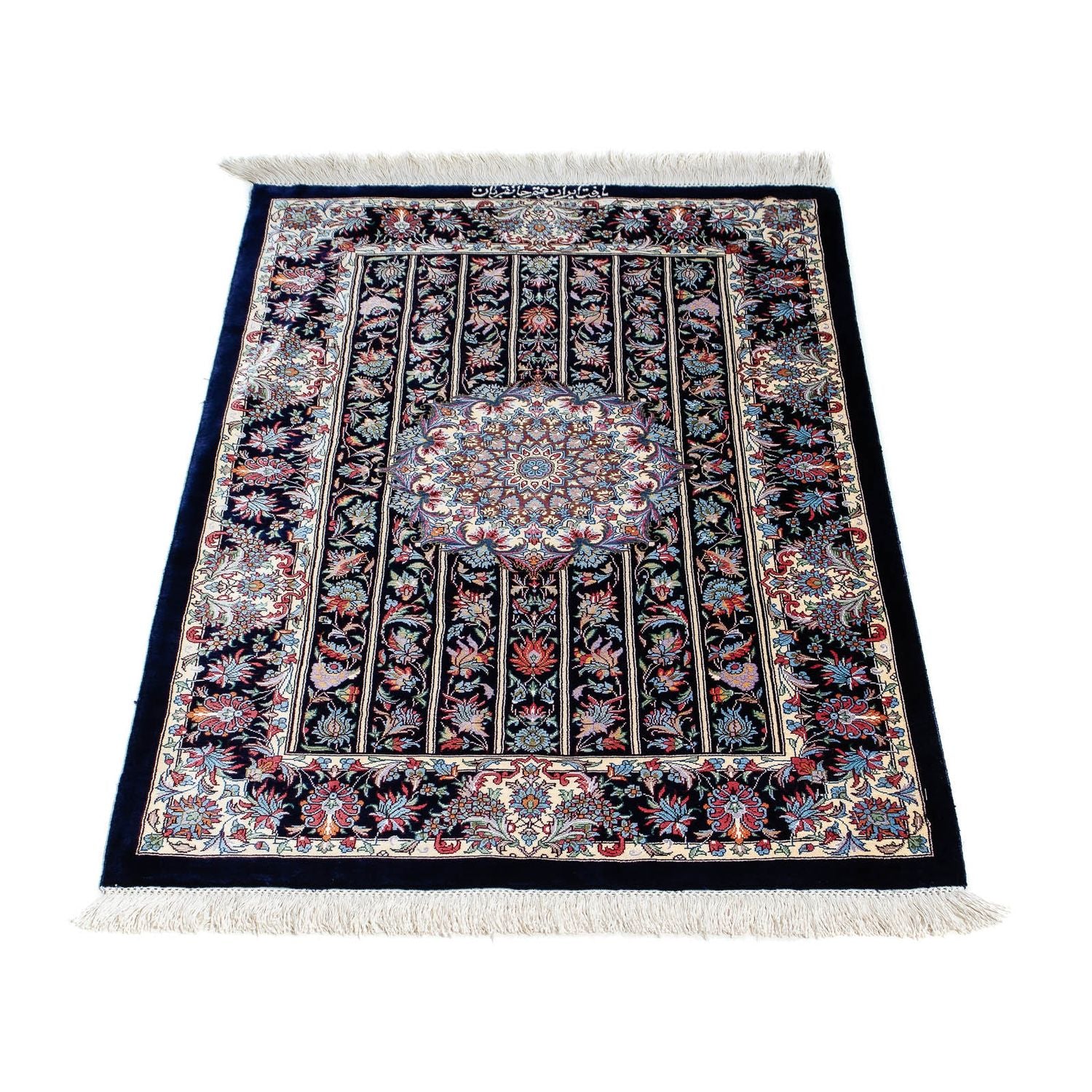 Tappeto Persero - Ghom - 98 x 61 cm - blu scuro