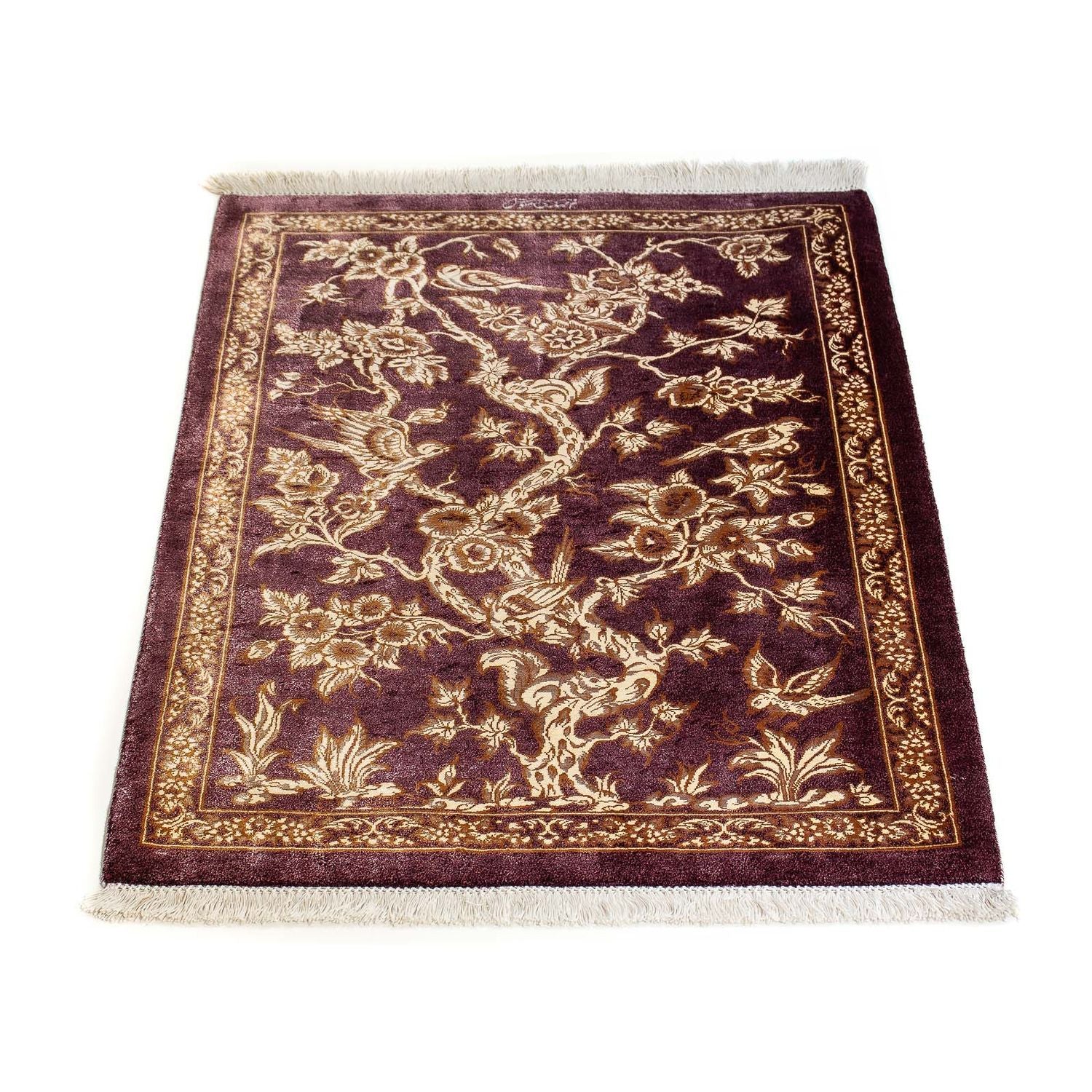 Tappeto Persero - Ghom - 87 x 59 cm - viola