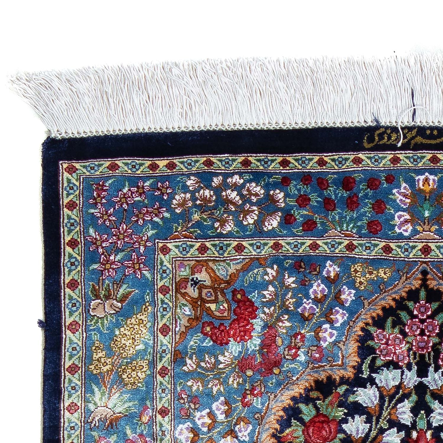 Tappeto Persero - Ghom - 96 x 57 cm - blu scuro