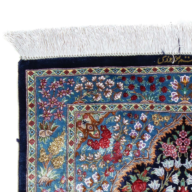 Tappeto Persero - Ghom - 96 x 57 cm - blu scuro