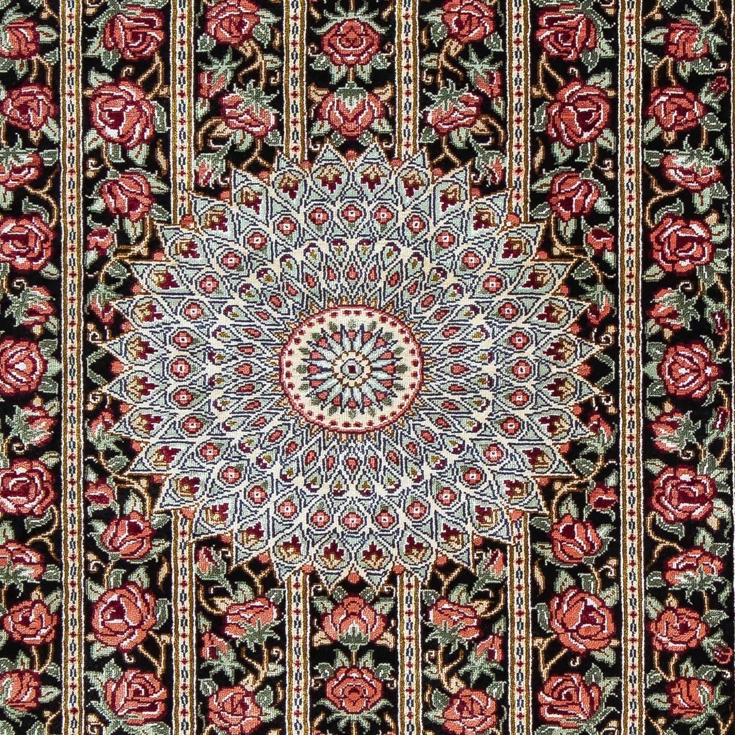 Tappeto Persero - Ghom - 78 x 57 cm - blu scuro