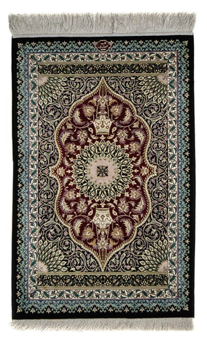 Tappeto Persero - Ghom - 94 x 58 cm - blu scuro