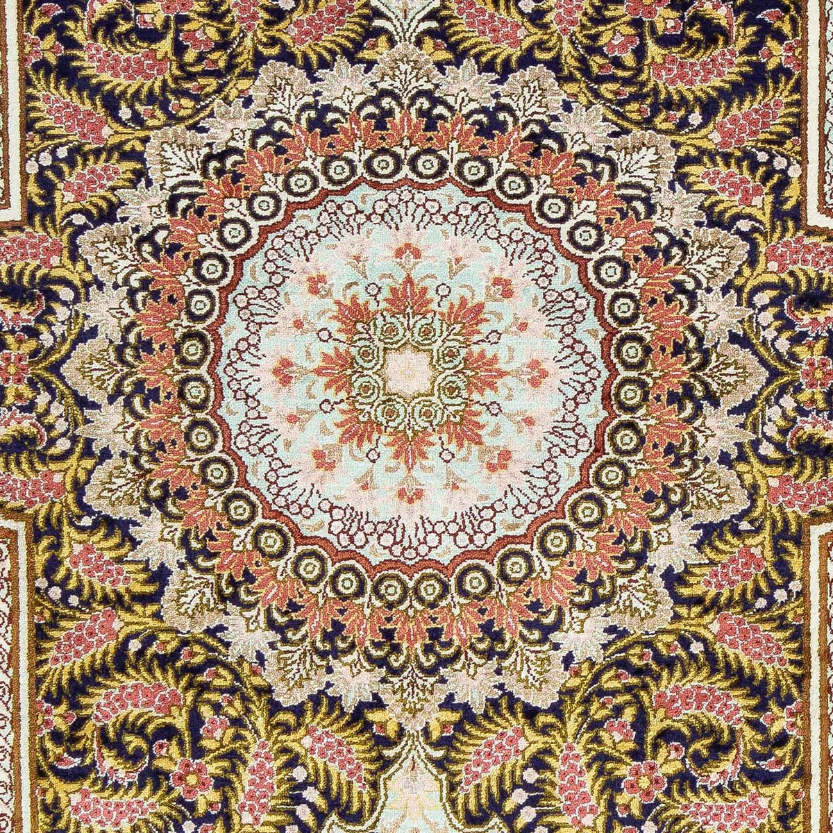 Tappeto Persero - Ghom - 93 x 59 cm - blu scuro