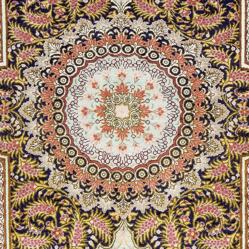 Tappeto Persero - Ghom - 93 x 59 cm - blu scuro