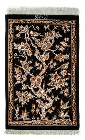 Tappeto Persero - Ghom - 92 x 58 cm - blu scuro