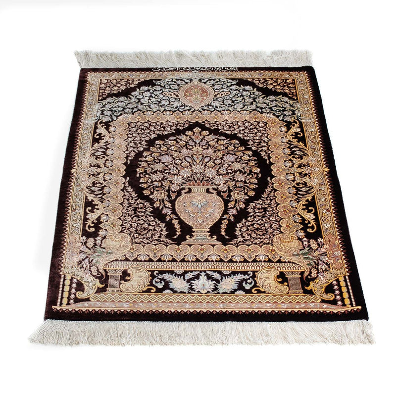Tappeto Persero - Ghom - 90 x 61 cm - blu scuro
