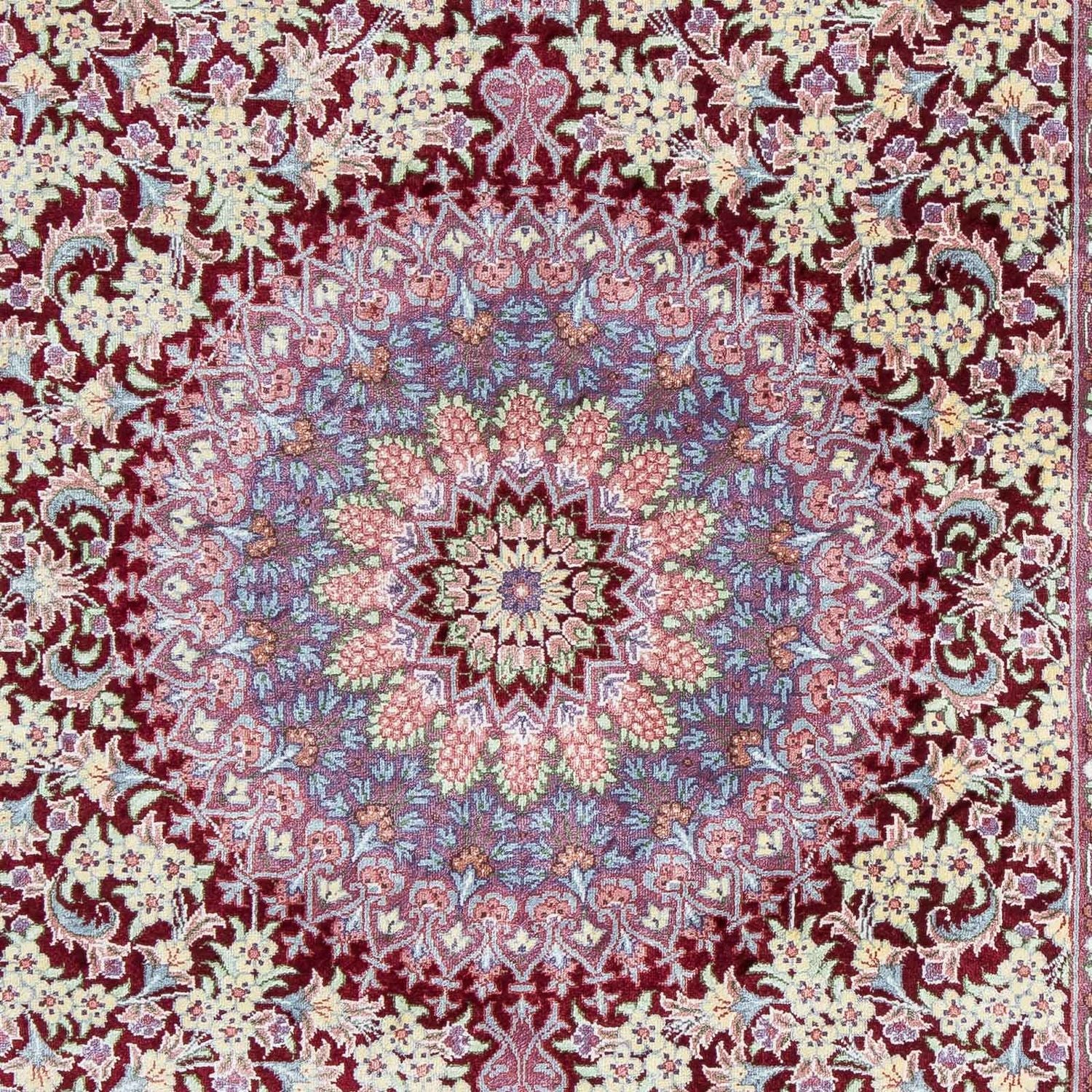 Tappeto Persero - Ghom - 101 x 59 cm - rosso scuro