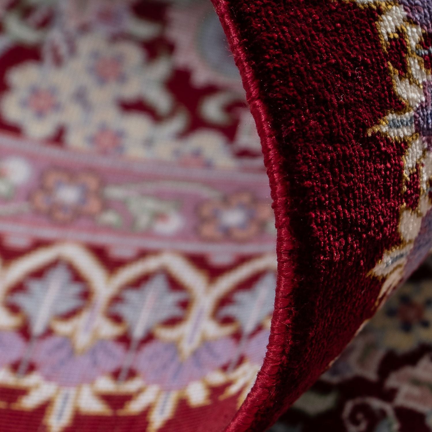 Tappeto Persero - Ghom - 101 x 59 cm - rosso scuro
