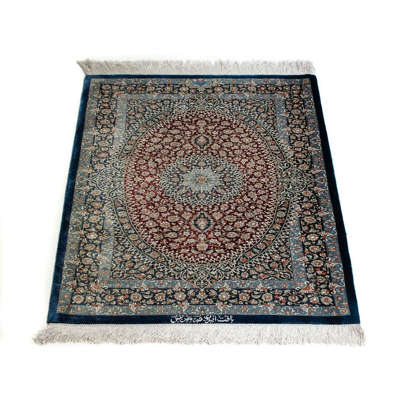 Tappeto Persero - Ghom - 89 x 59 cm - blu scuro