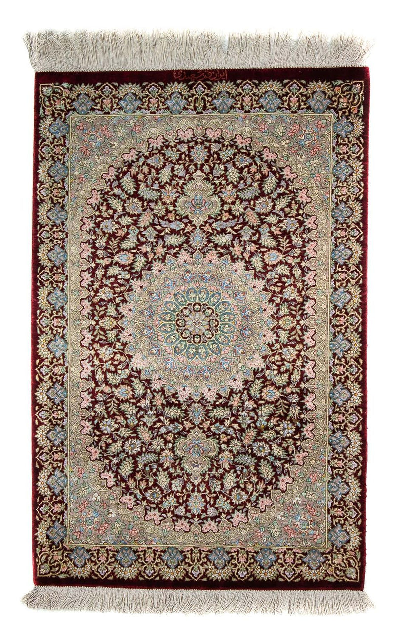 Tappeto Persero - Ghom - 88 x 57 cm - rosso scuro