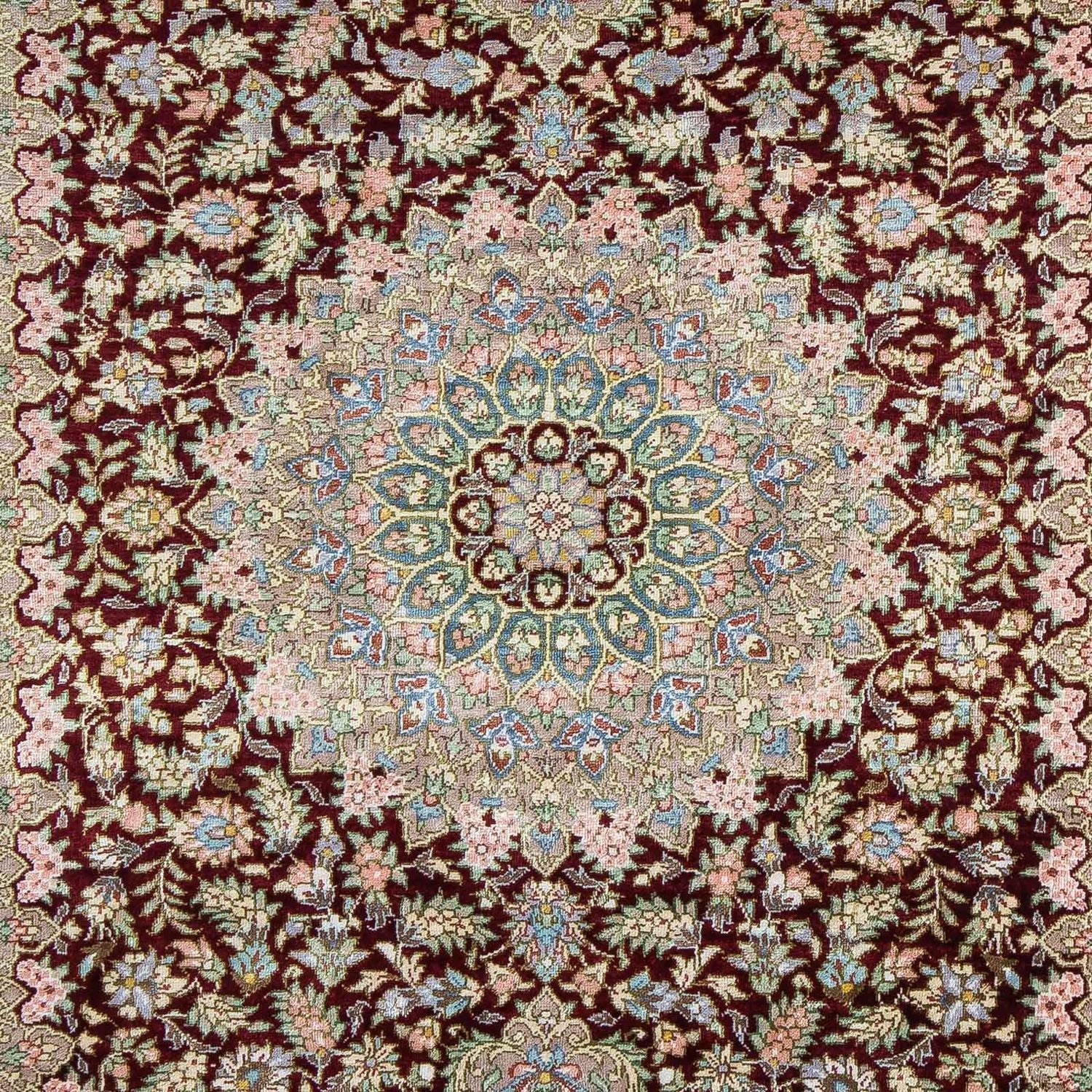 Tappeto Persero - Ghom - 88 x 57 cm - rosso scuro