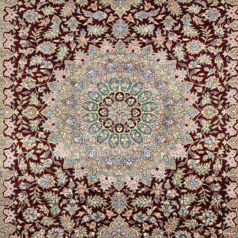 Tappeto Persero - Ghom - 88 x 57 cm - rosso scuro