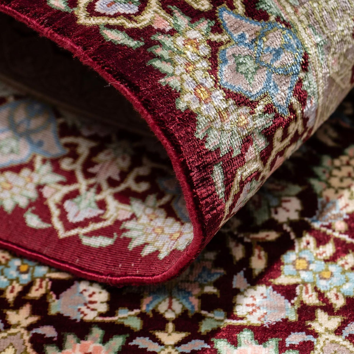 Tappeto Persero - Ghom - 88 x 57 cm - rosso scuro