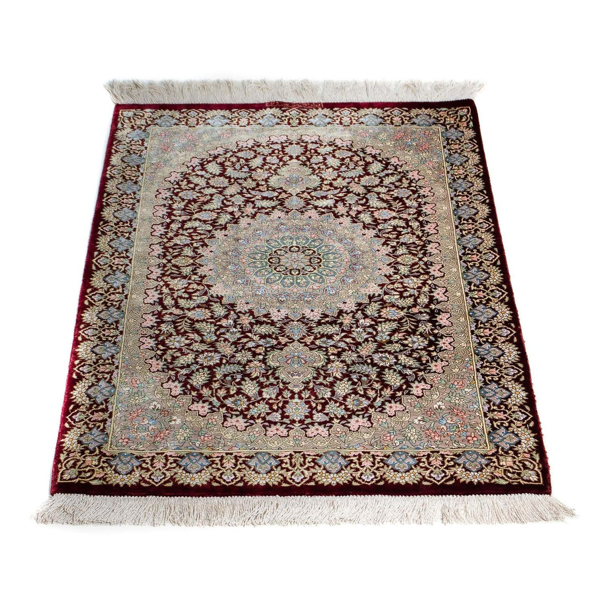 Tappeto Persero - Ghom - 88 x 57 cm - rosso scuro