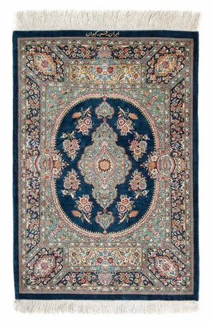 Tappeto Persero - Ghom - 91 x 62 cm - blu scuro