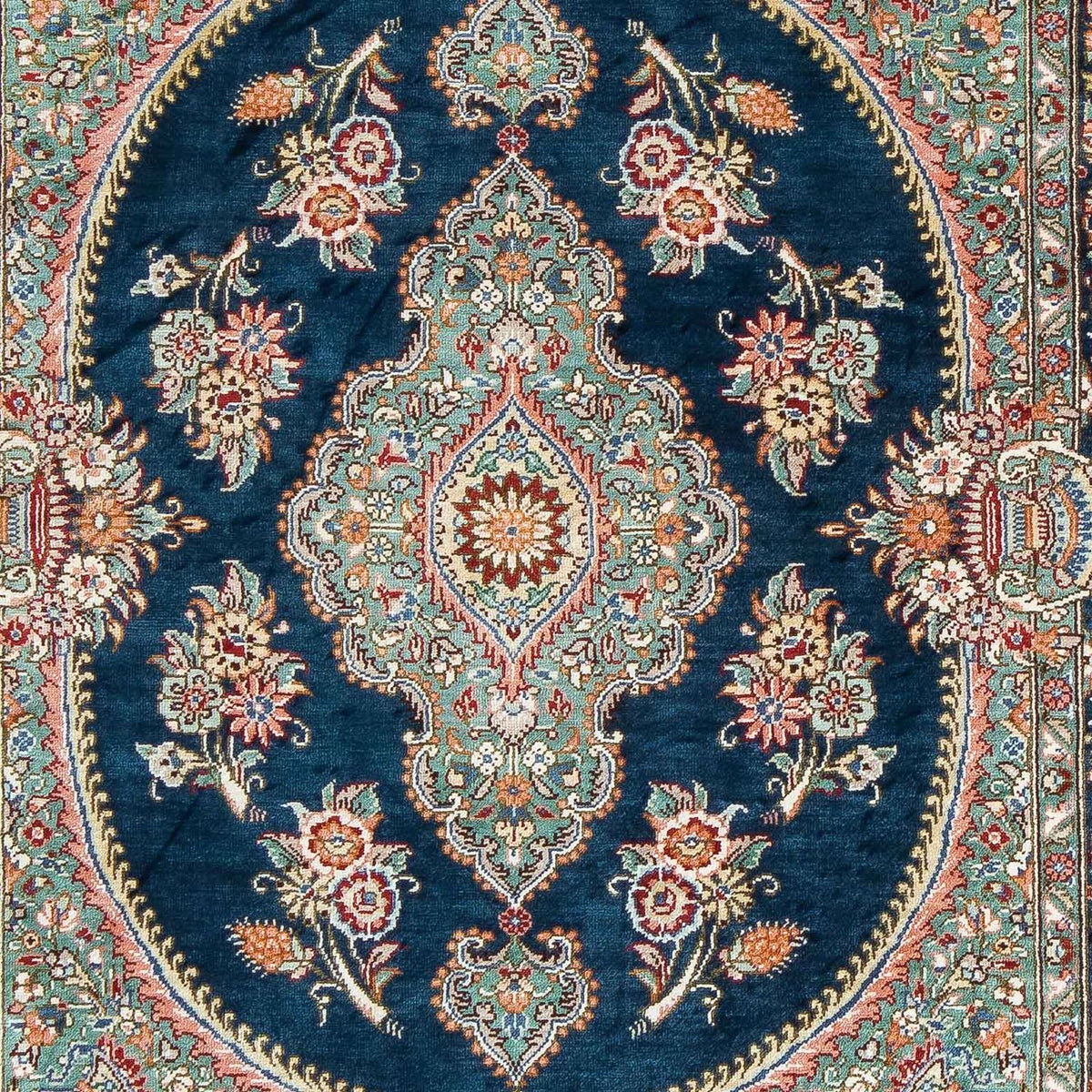 Tappeto Persero - Ghom - 91 x 62 cm - blu scuro