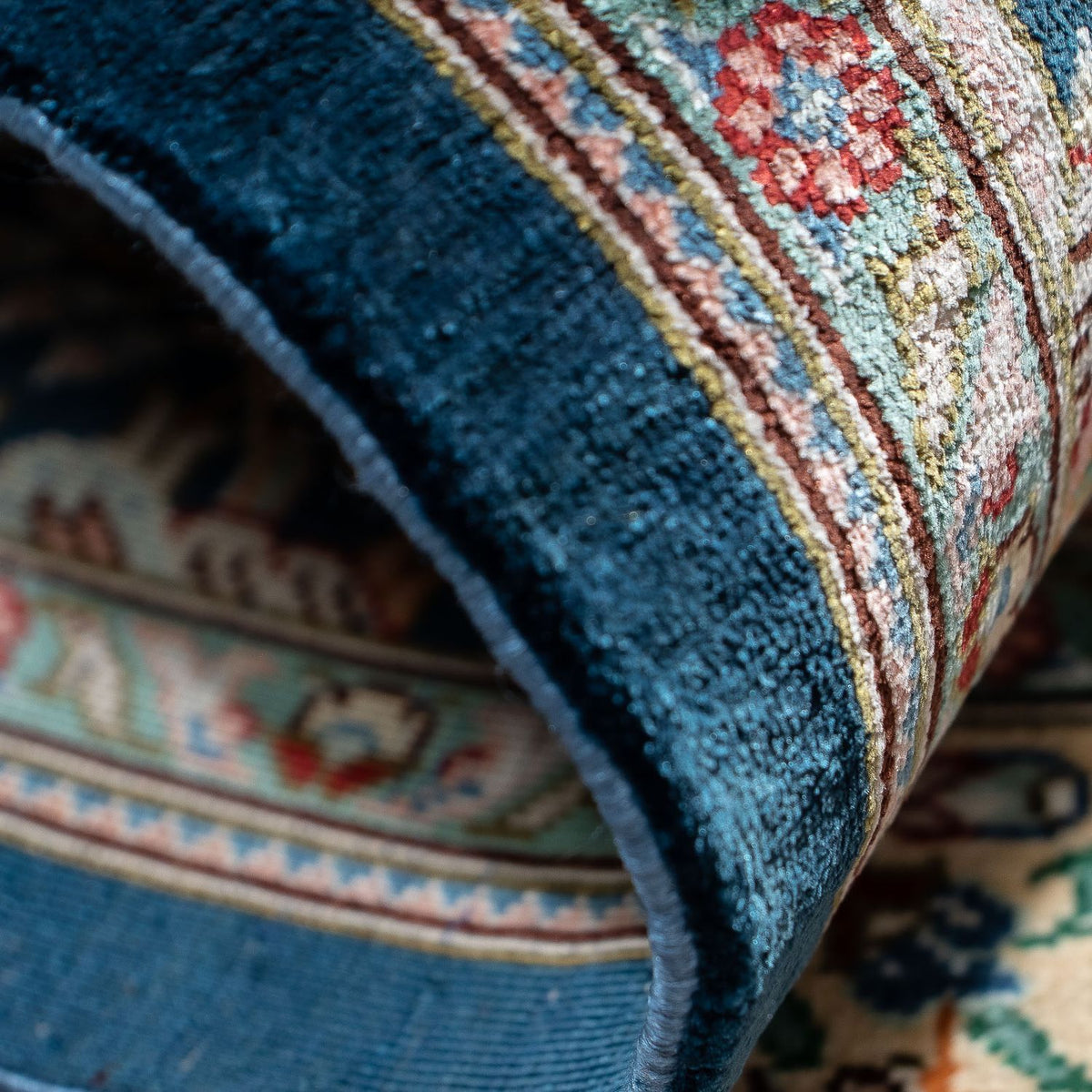 Tappeto Persero - Ghom - 91 x 62 cm - blu scuro