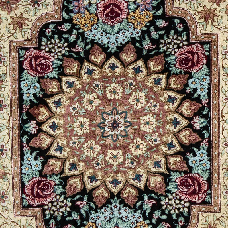Tappeto Persero - Ghom - 89 x 59 cm - blu scuro