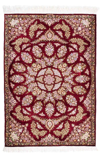 Tappeto Persero - Ghom - 122 x 85 cm - rosso scuro