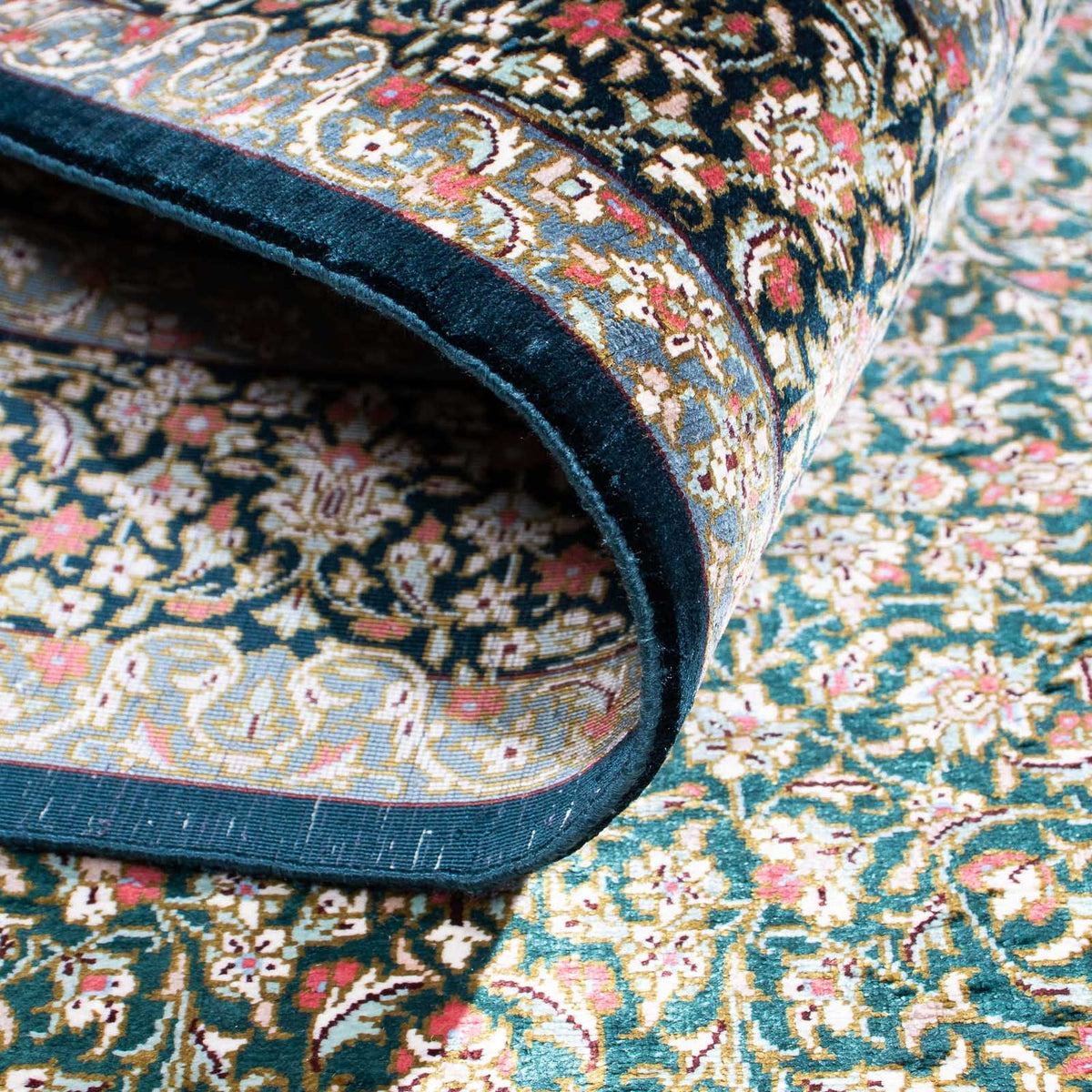 Tappeto Persero - Ghom - 119 x 77 cm - blu scuro