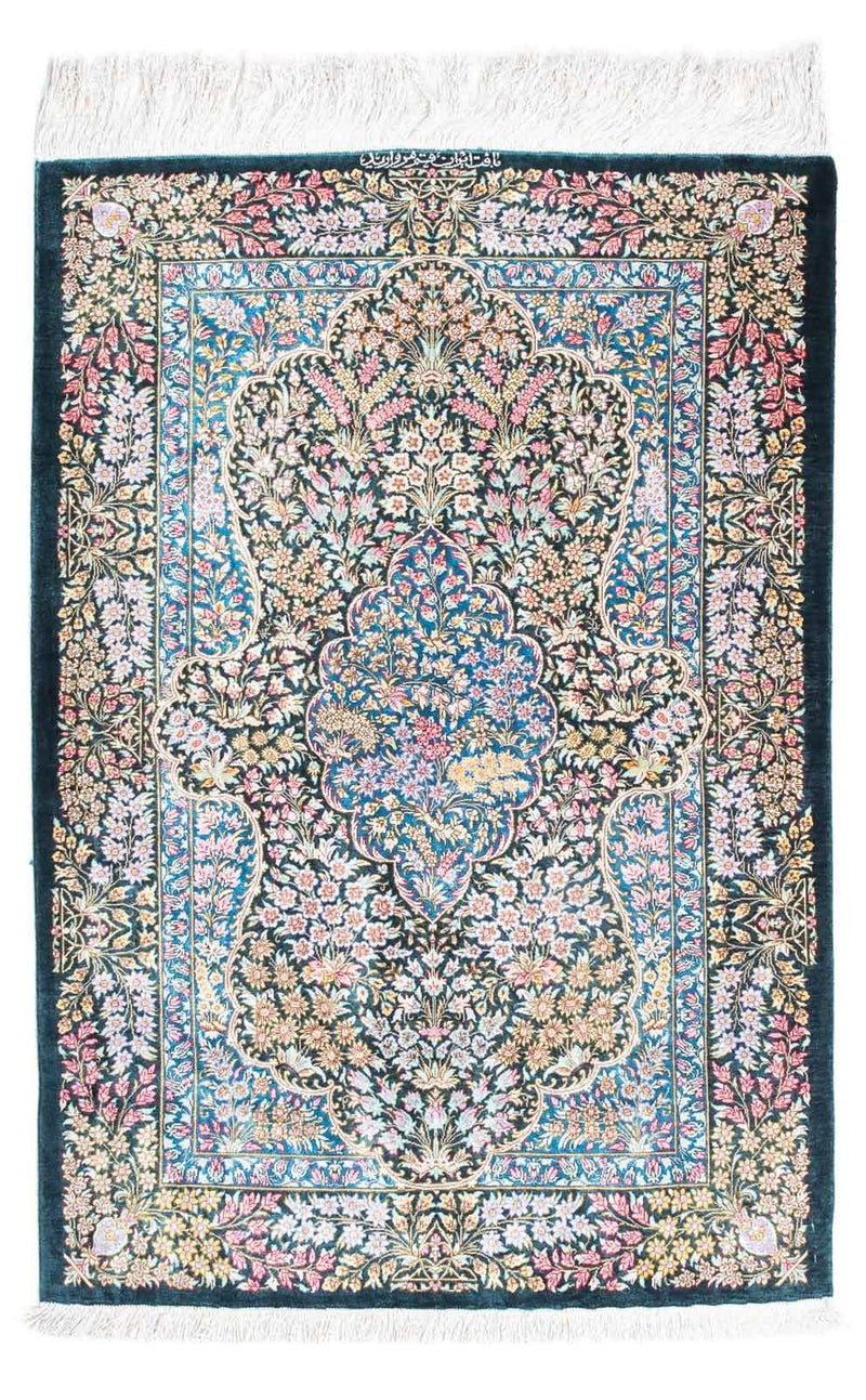 Tappeto Persero - Ghom - 119 x 81 cm - blu scuro