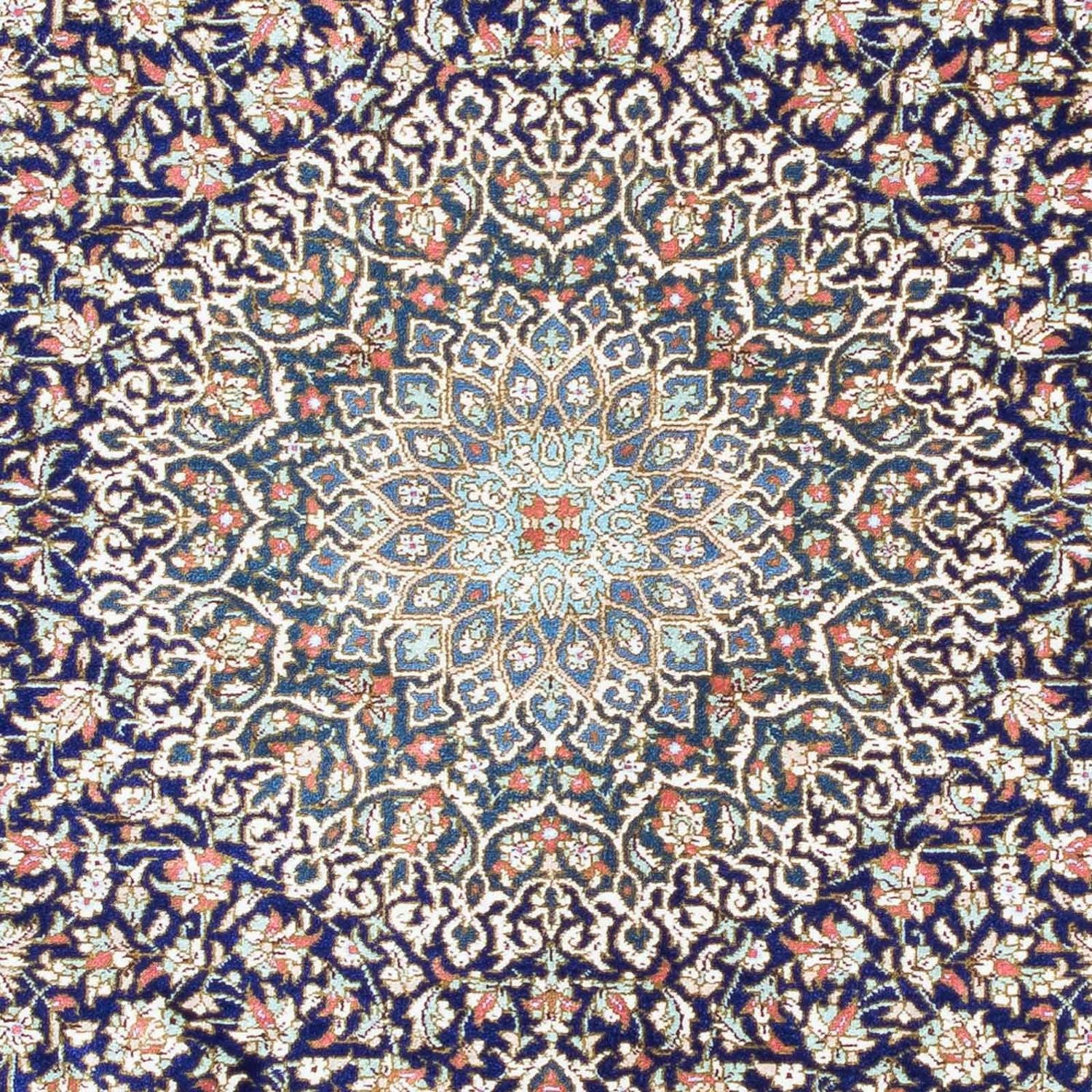 Tappeto Persero - Ghom - 121 x 78 cm - blu scuro