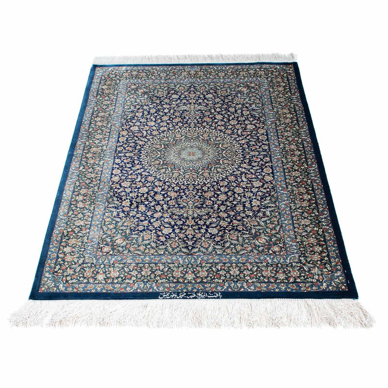 Tappeto Persero - Ghom - 121 x 78 cm - blu scuro
