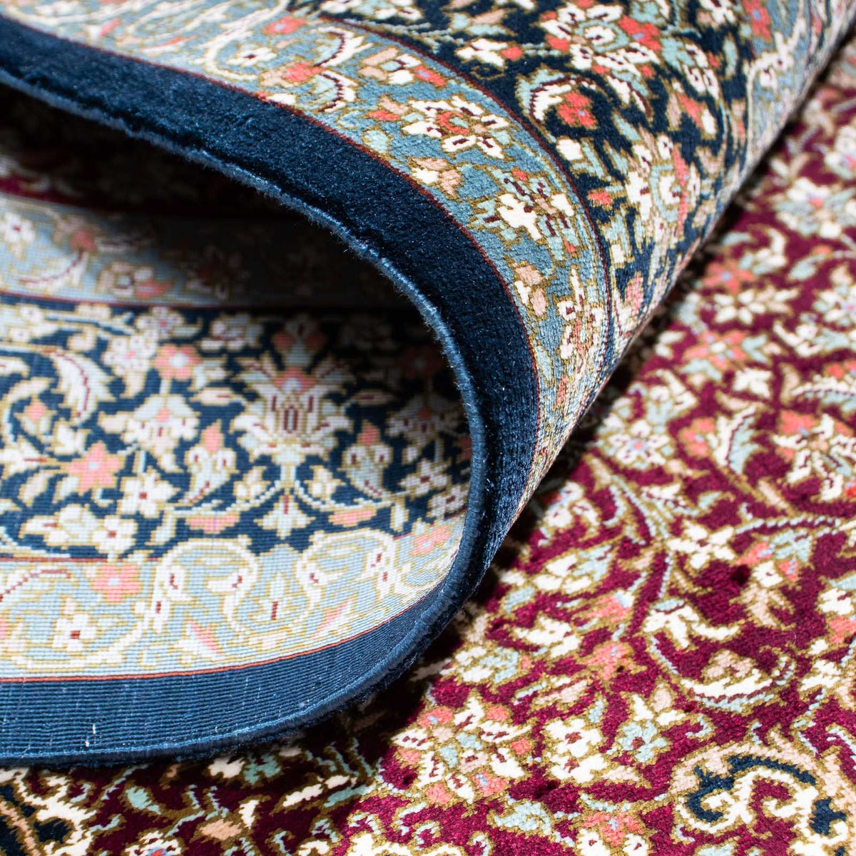 Tappeto Persero - Ghom - 116 x 78 cm - blu scuro