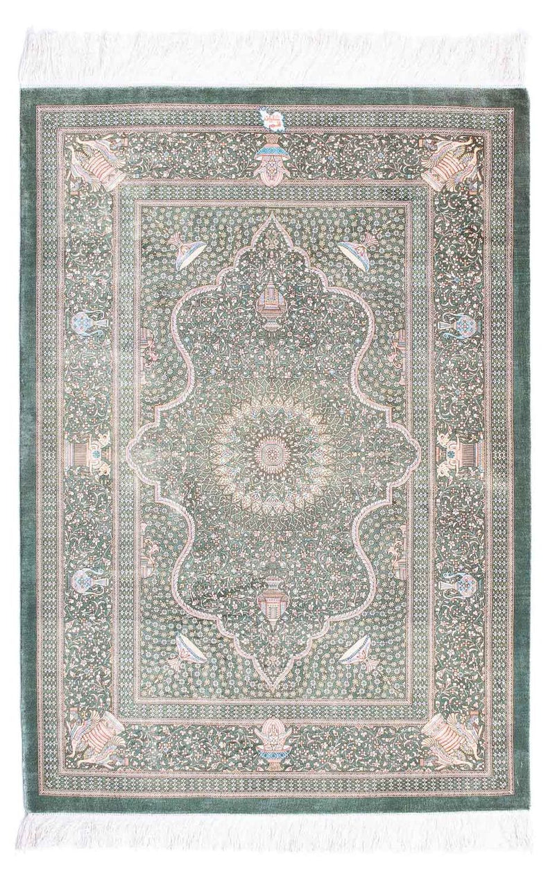Tappeto Persero - Ghom - 120 x 83 cm - grigio chiaro