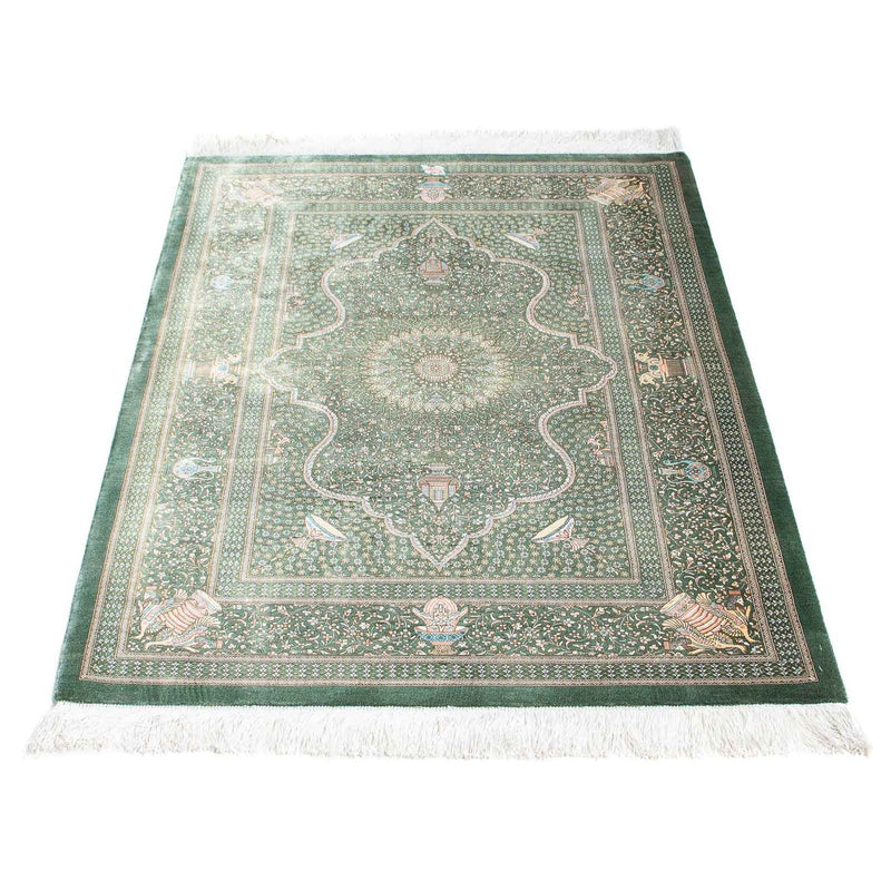 Tappeto Persero - Ghom - 120 x 83 cm - grigio chiaro