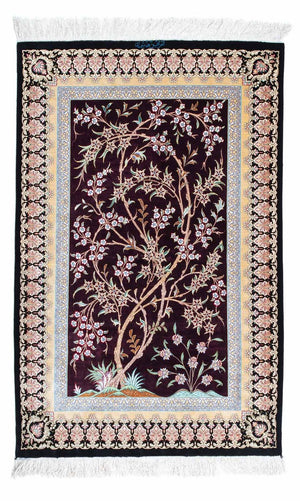 Tappeto Persero - Ghom - 123 x 79 cm - rosso scuro