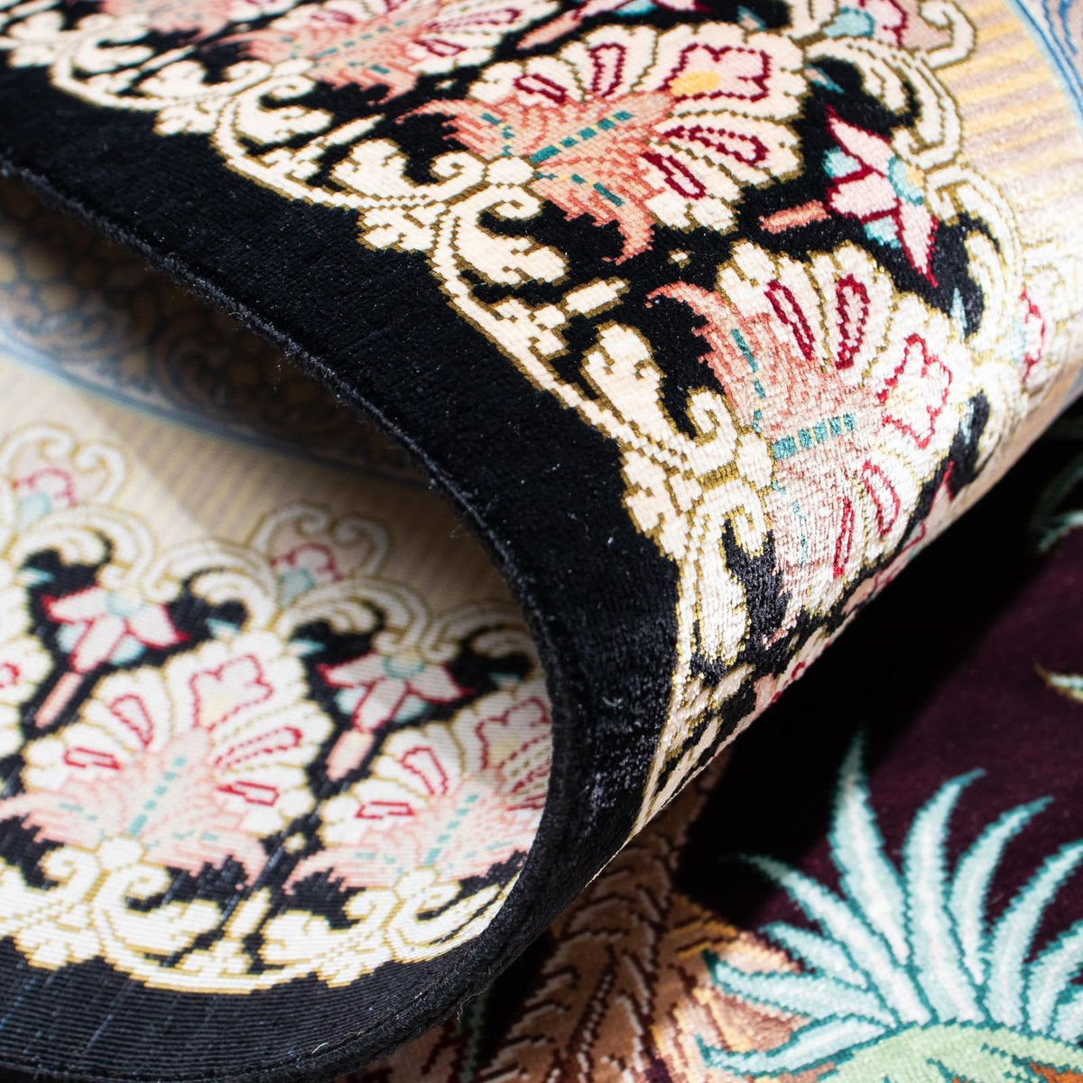 Tappeto Persero - Ghom - 123 x 79 cm - rosso scuro