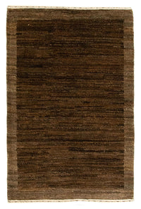 Tappeto Gabbeh - Indus - 93 x 60 cm - marrone scuro