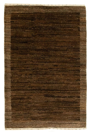 Tappeto Gabbeh - Indus - 93 x 60 cm - marrone scuro