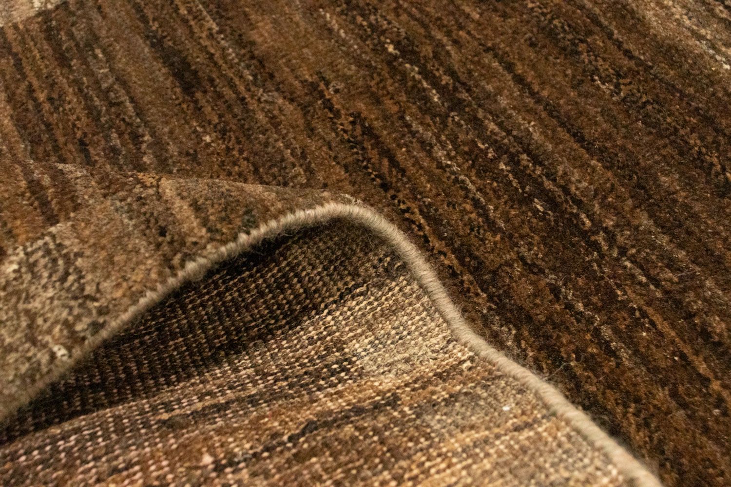 Tappeto Gabbeh - Indus - 93 x 60 cm - marrone scuro