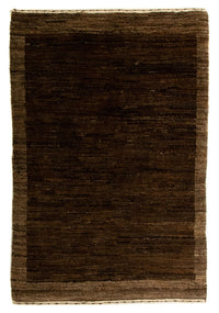 Tappeto Gabbeh - Indus - 88 x 58 cm - marrone scuro