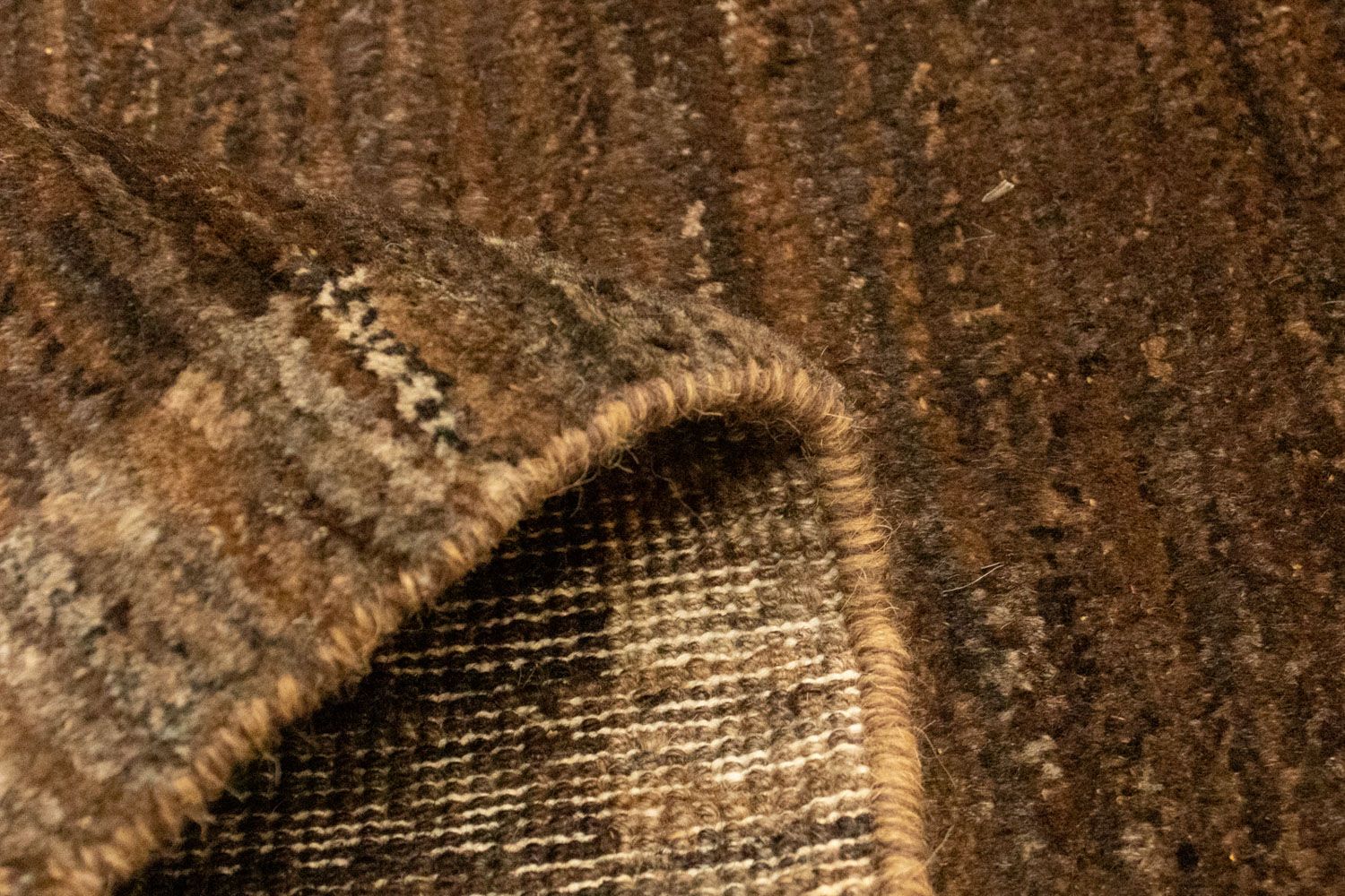 Tappeto Gabbeh - Indus - 90 x 58 cm - marrone scuro