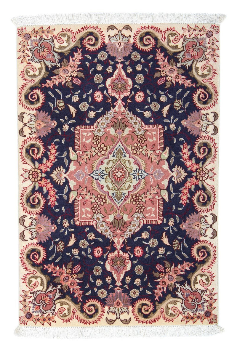 Tappeto Persero - Tabriz - Reale - 90 x 60 cm - blu scuro