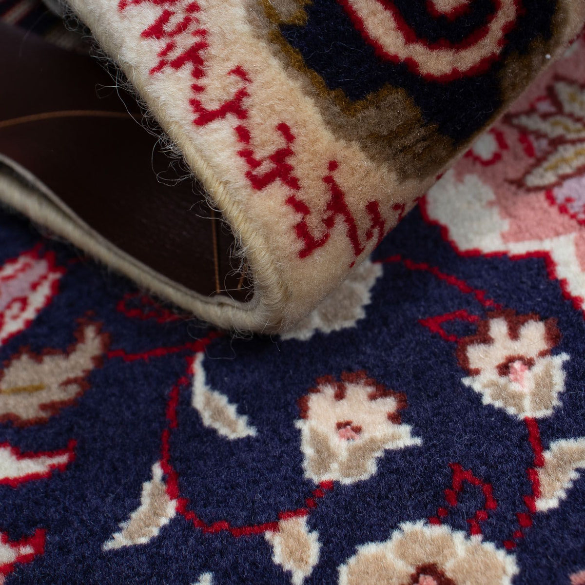 Tappeto Persero - Tabriz - Reale - 90 x 60 cm - blu scuro