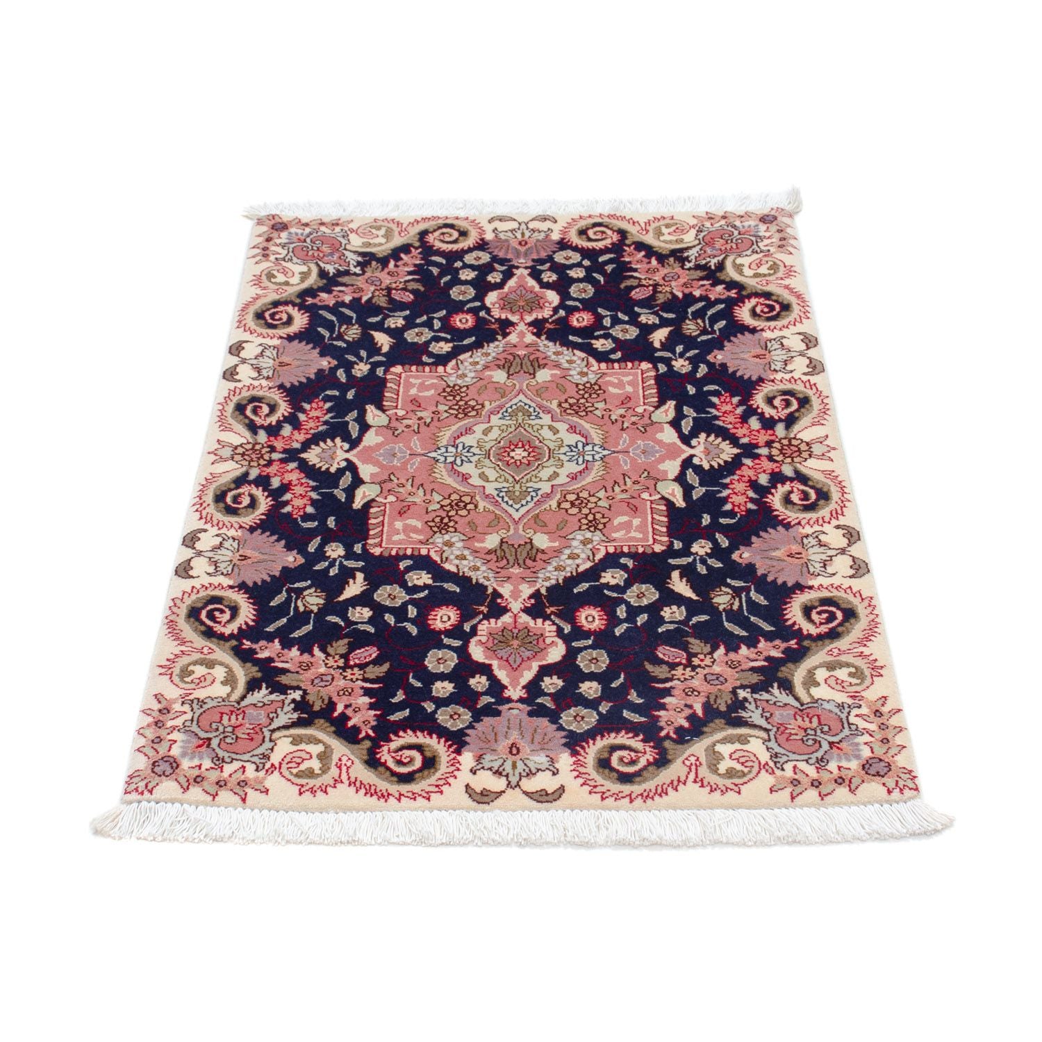 Tappeto Persero - Tabriz - Reale - 90 x 60 cm - blu scuro