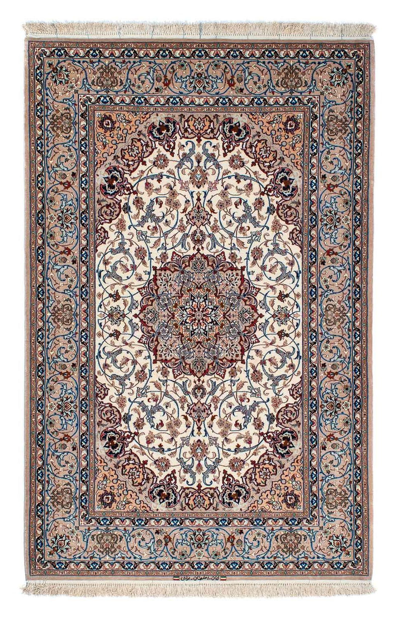 Tappeto di seta - Ghom seta - Premio - 202 x 128 cm - beige