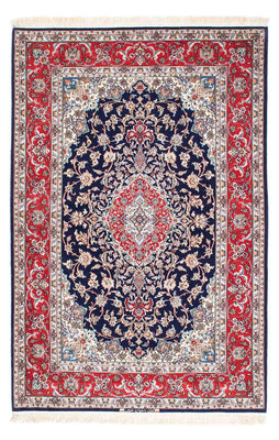 Tappeto Persero - Isfahan - Premio - 197 x 130 cm - blu scuro